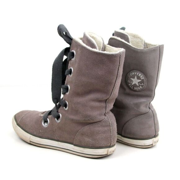 Converse Chuck Taylor All-Star GRAY SUEDE LACE UP HIGHT TOP SNEAKERS SHOES Sz 9 - Picture 5 of 10